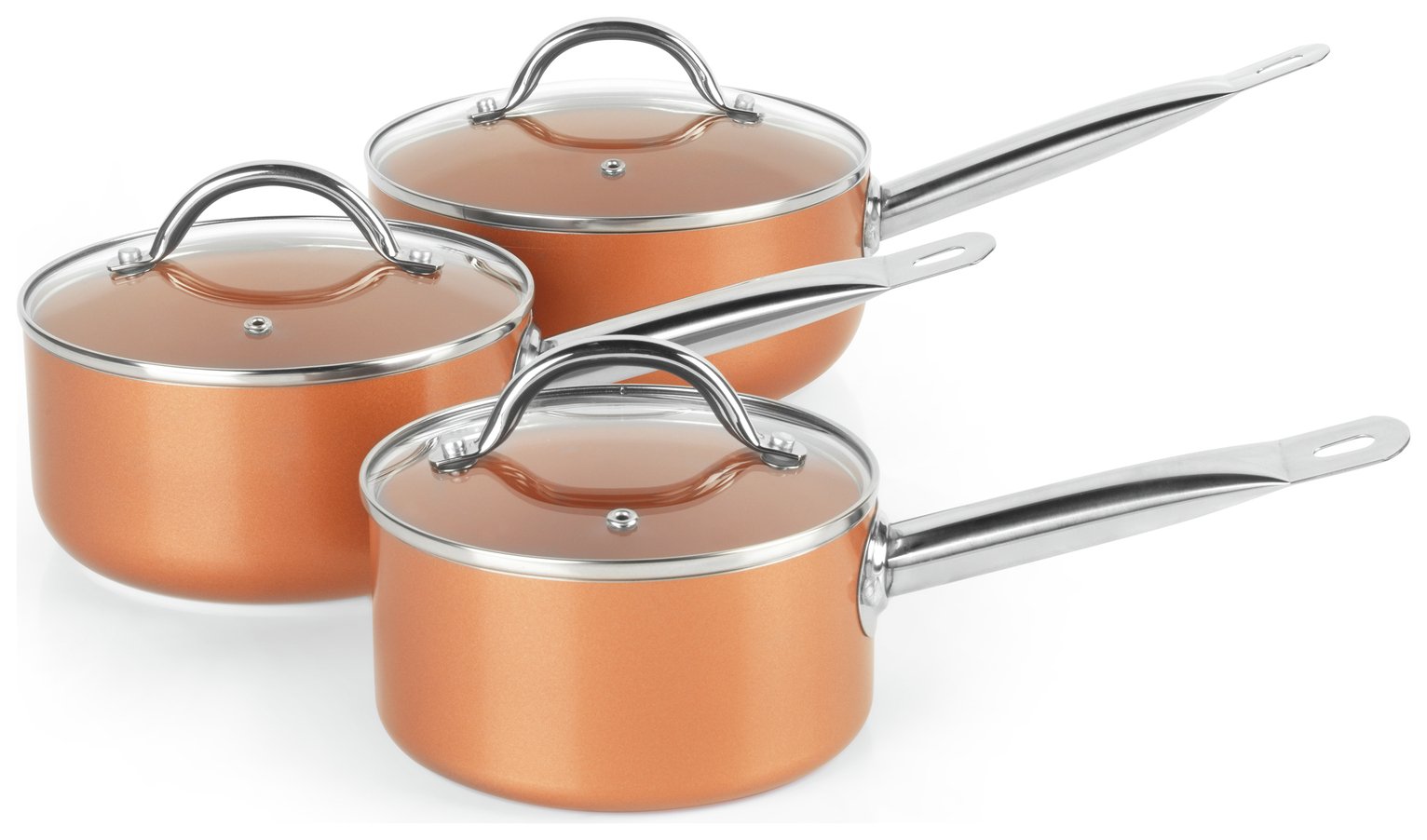 Salter 3 Piece Copper Ceramic Collection Pan Set Reviews