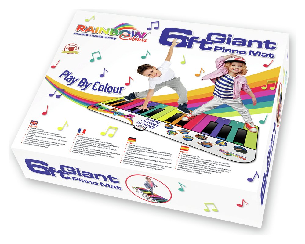 Rainbow Colours 6ft Giant Piano Mat Reviews
