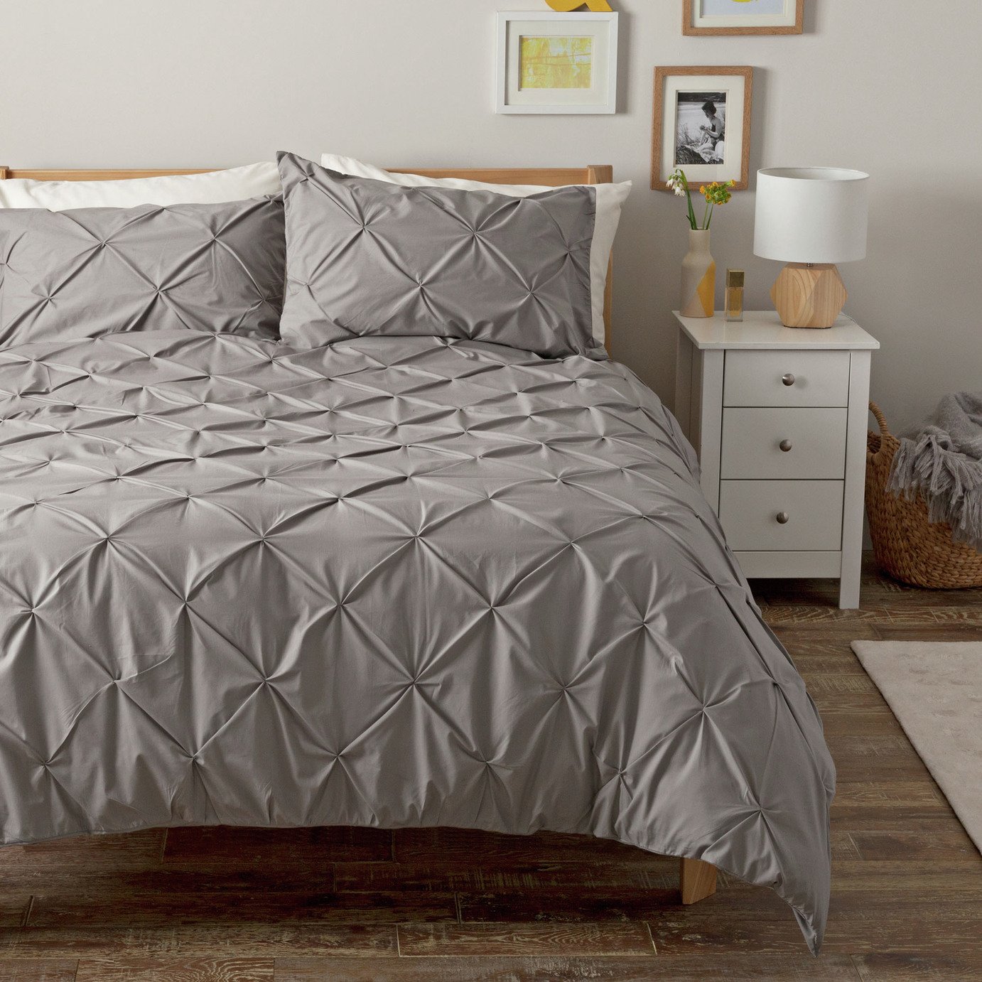Argos Home Hadley Grey Pintuck Bedding Set Reviews