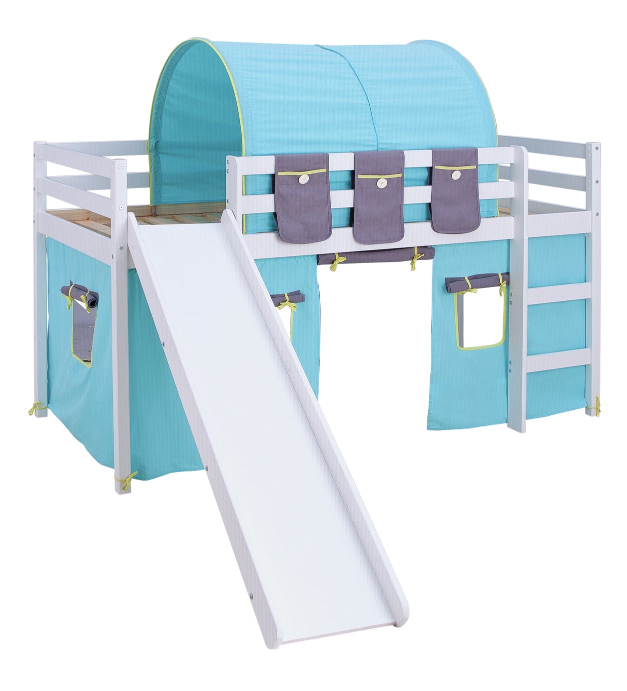 Argos Home Kaycie White Mid Sleeper with Slide & Blue Tent Reviews