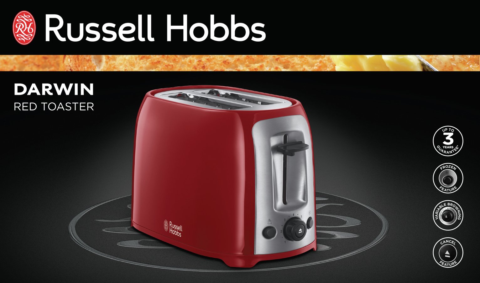 Russell Hobbs 23861 Darwin 2 Slice Toaster Reviews