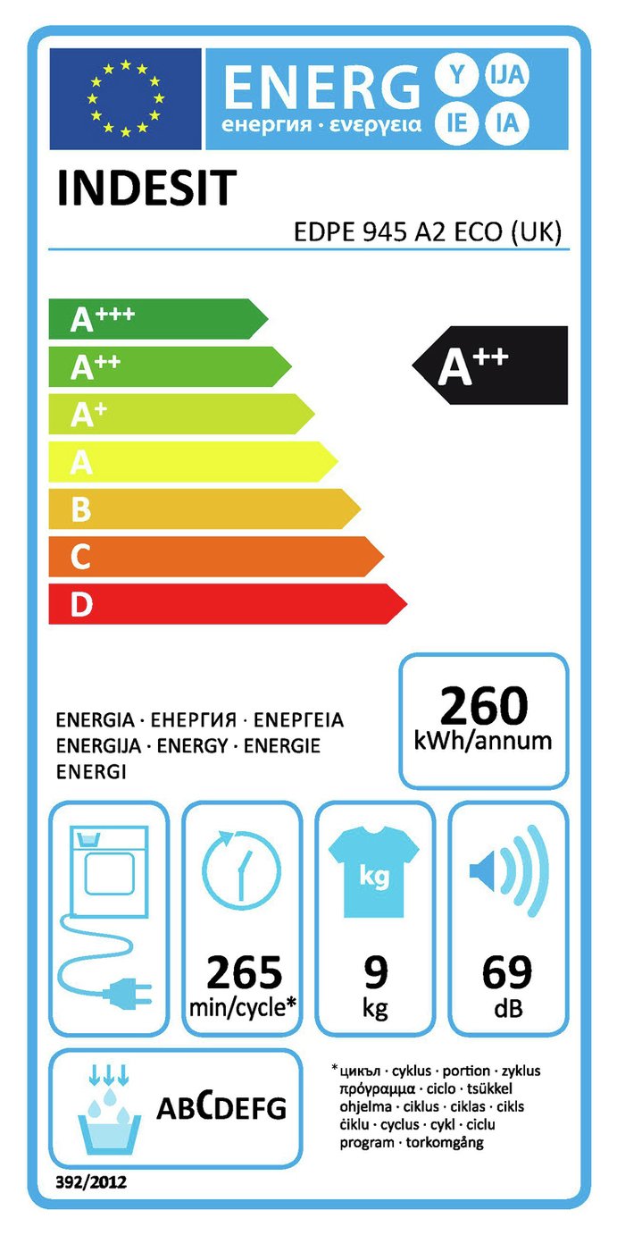 Indesit EDPE945A2ECO 9KG Heat Pump Tumble Dryer Reviews