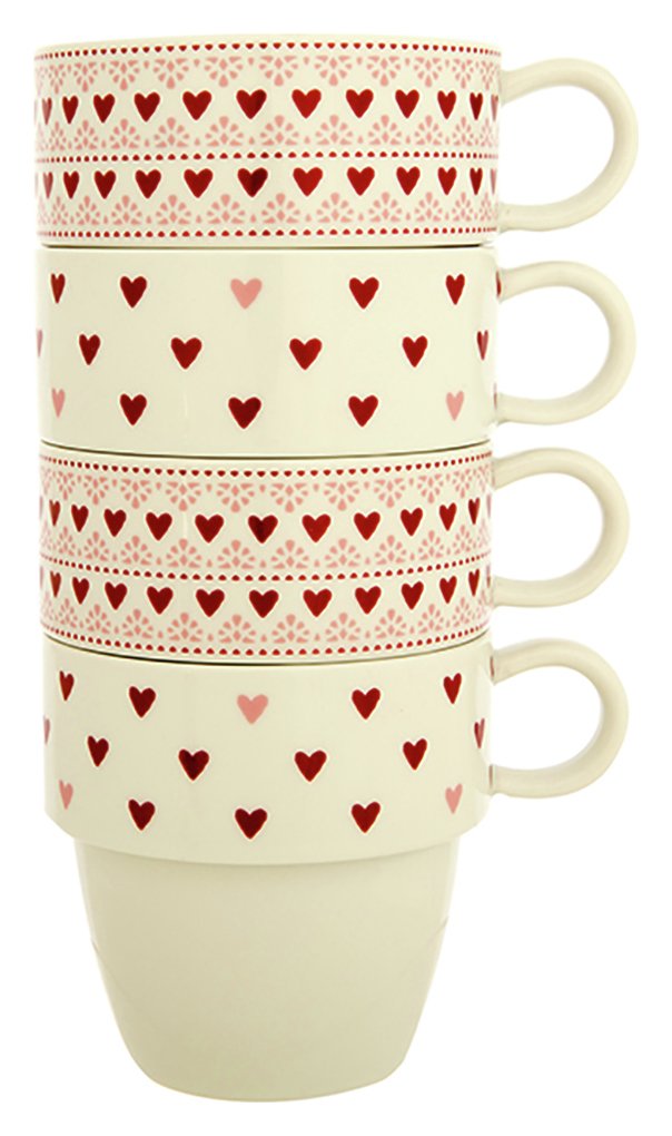 Sainsbury's Home Hearts Stacking Mugs Reviews
