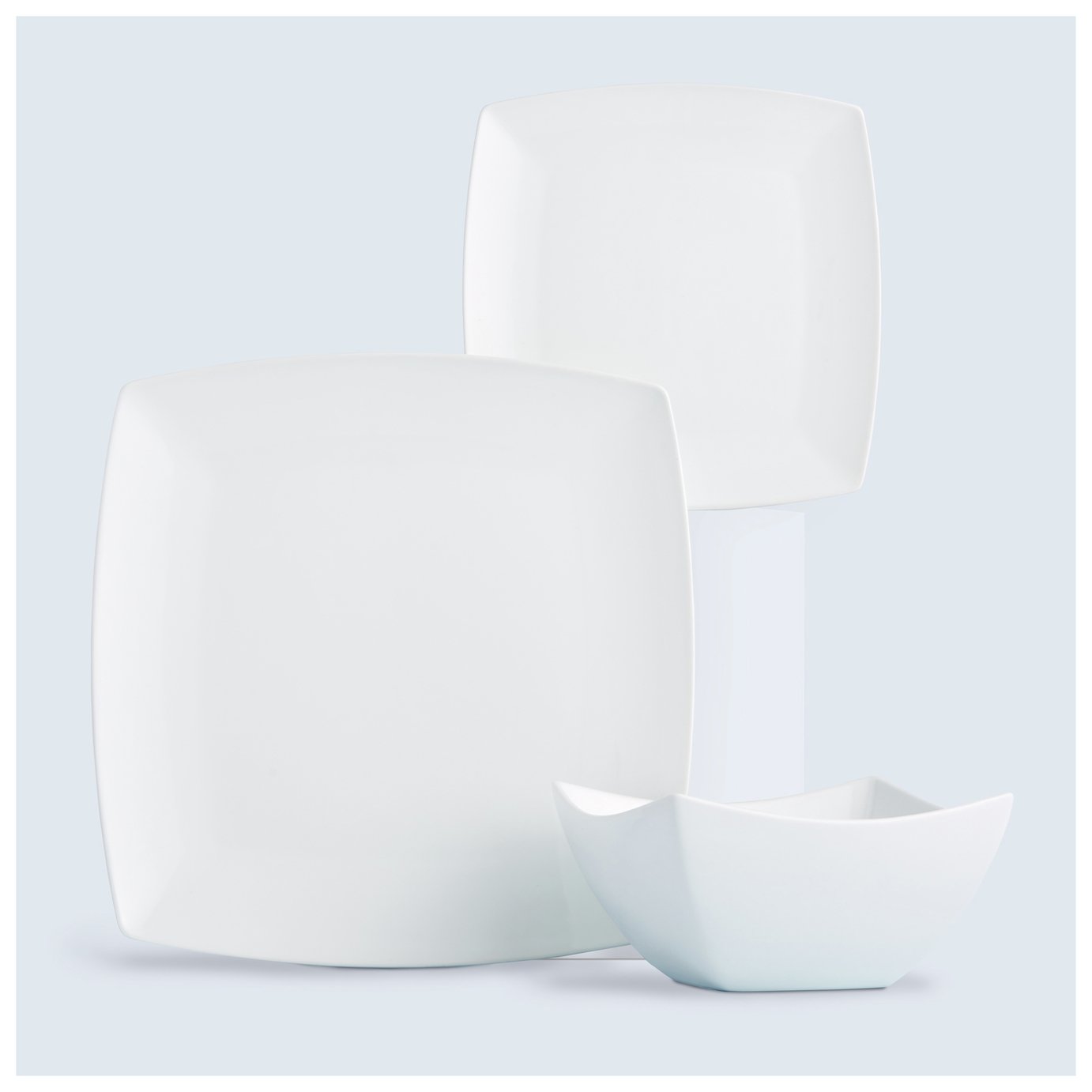 Sainsbury's Home Soft Square 12 Piece Dinner Set (8525635) Argos