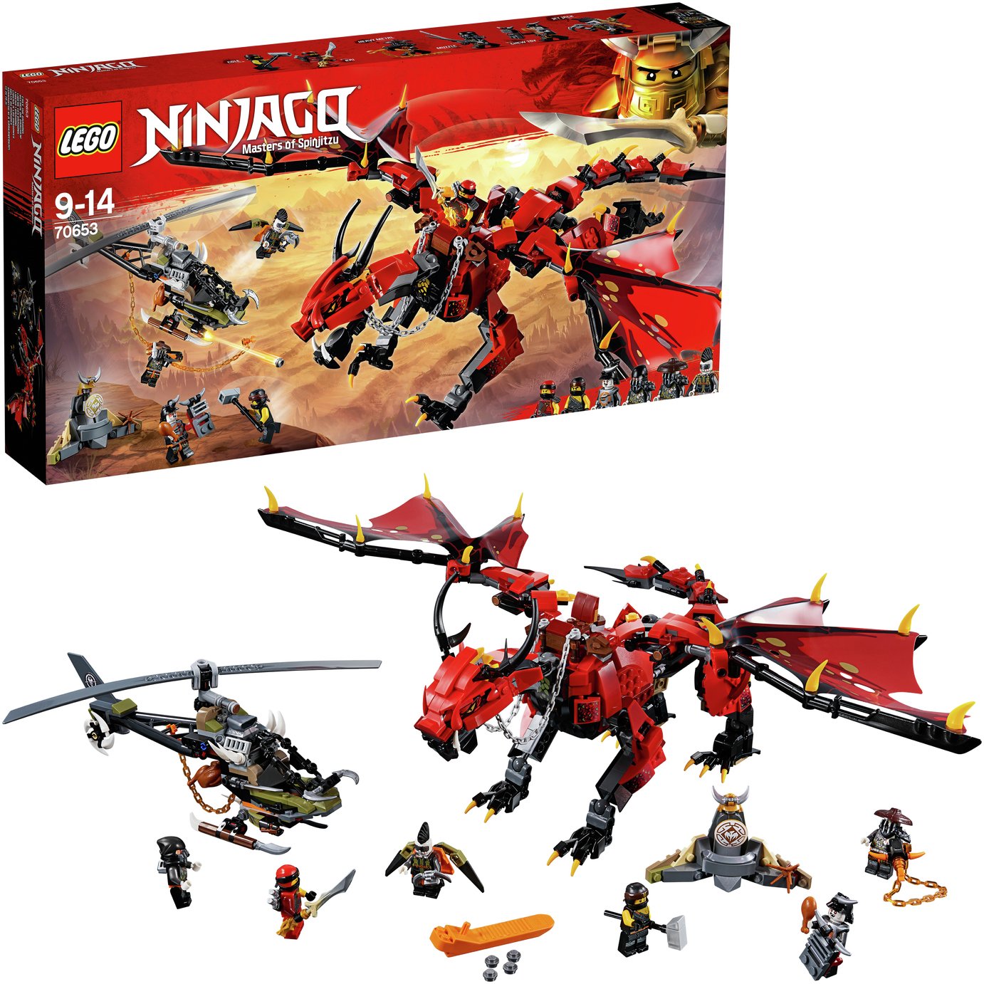 LEGO Ninjago Firstbourne Dragon Toy & Helicopter Set Reviews