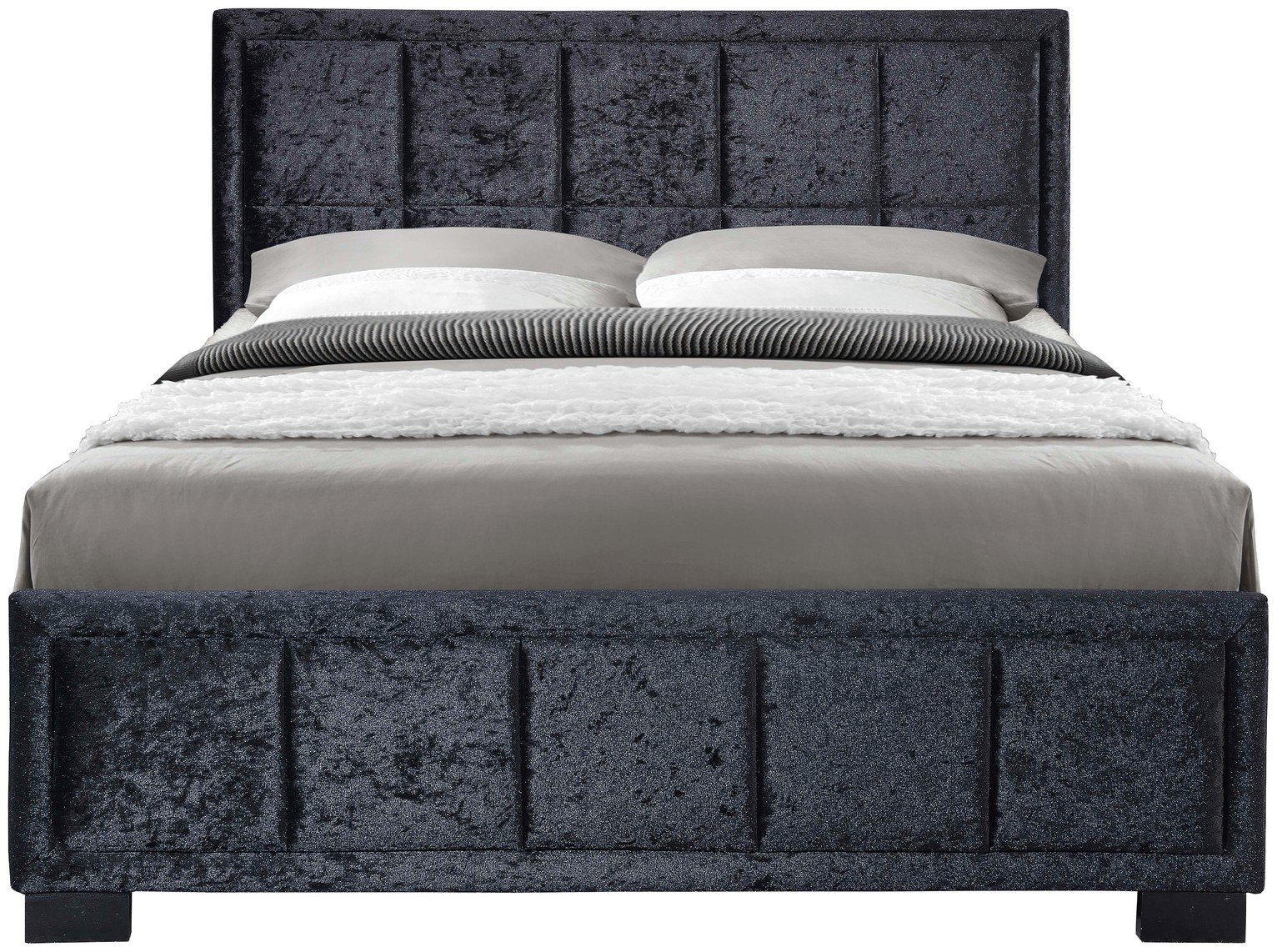 Birlea Hannover Black Velvet Double Bed Frame at Argos Reviews