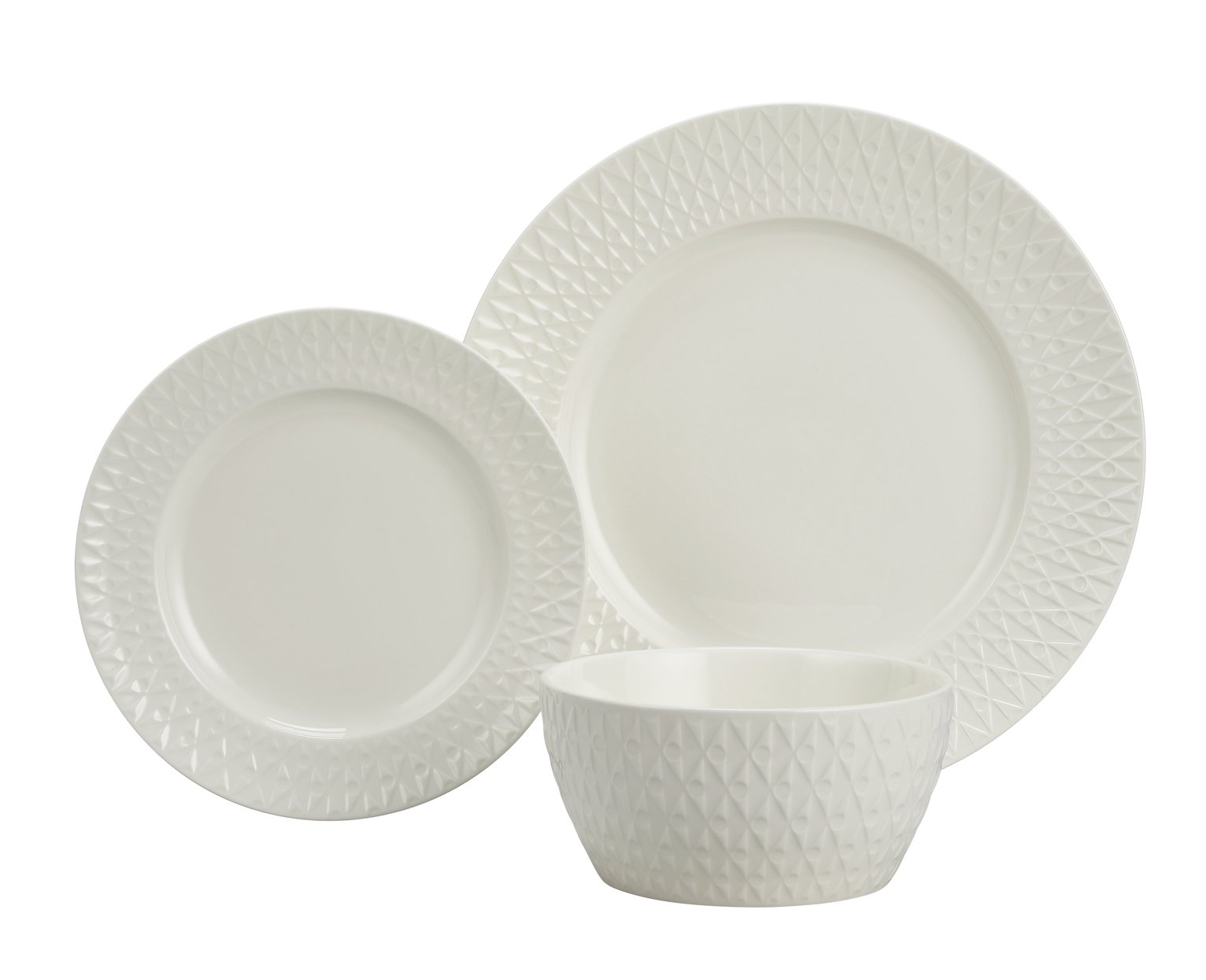 Sainsbury's Home Newstalgia Embossed 12 Piece Dinner Set Reviews