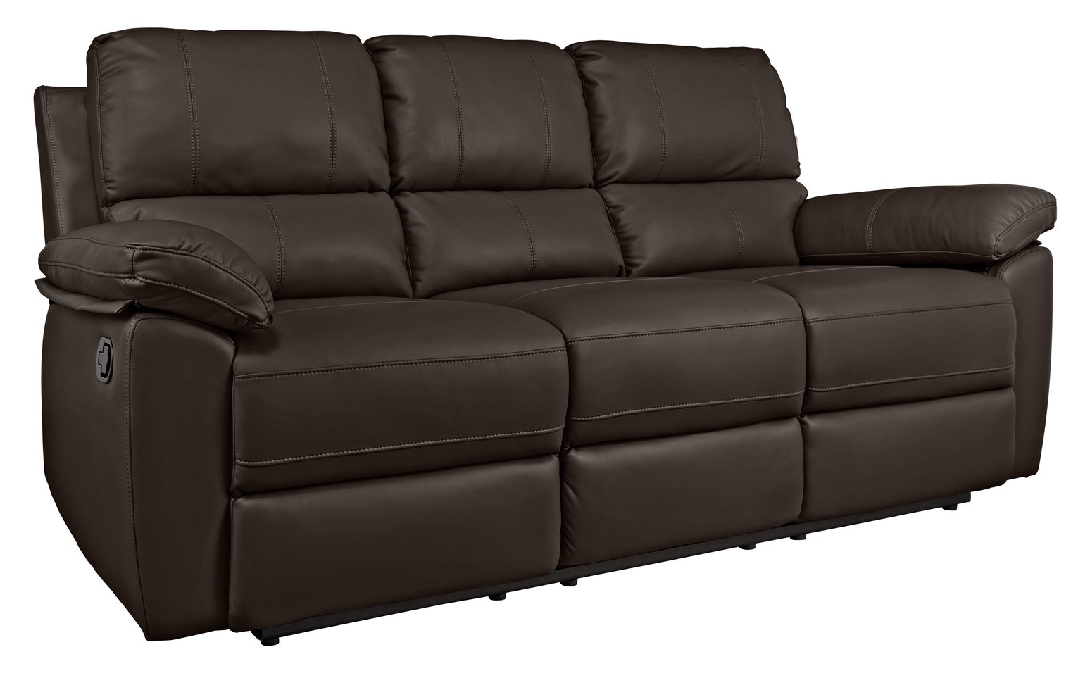 Argos Home Toby 3 Seat Faux Leather Recliner Sofa Chocolate Reviews