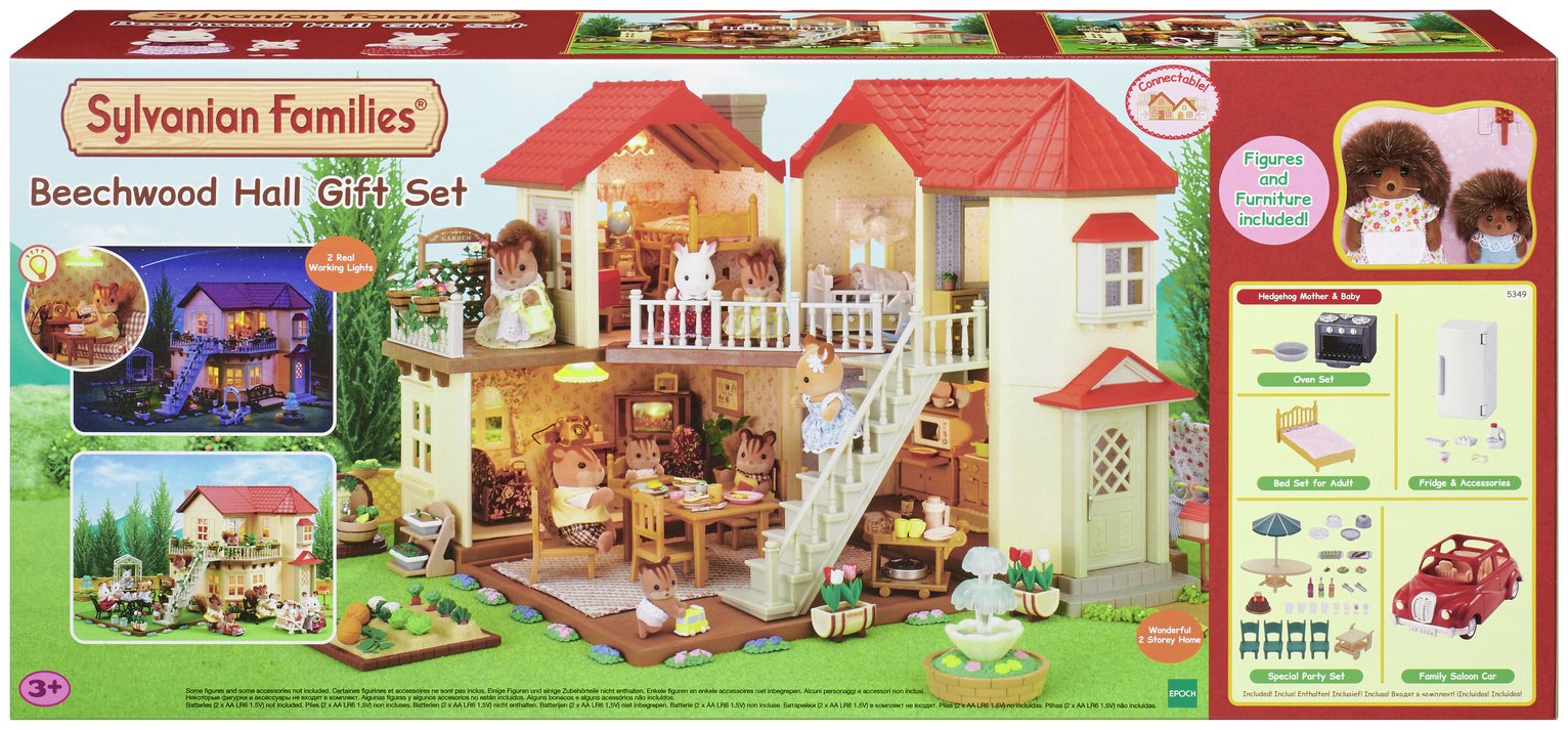 Sylvanian Families Beechwood Hall and Saloon Car Gift Set (8575544) Argos Price Tracker