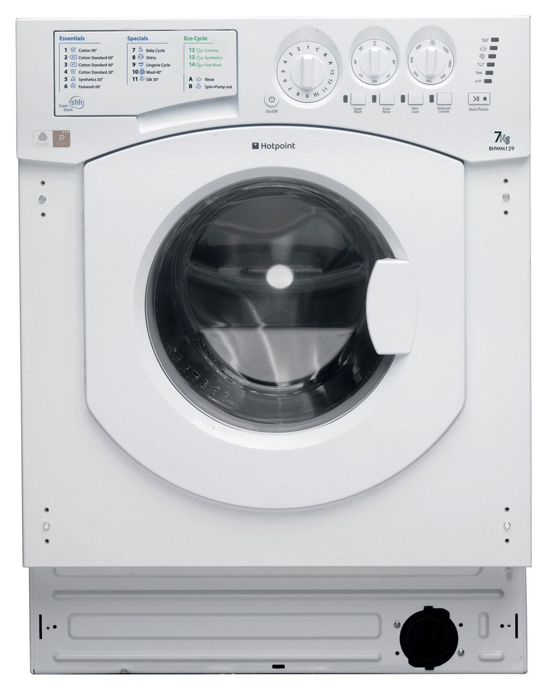 Hotpoint BHWM129 7KG 1200 Spin Washing Machine Reviews