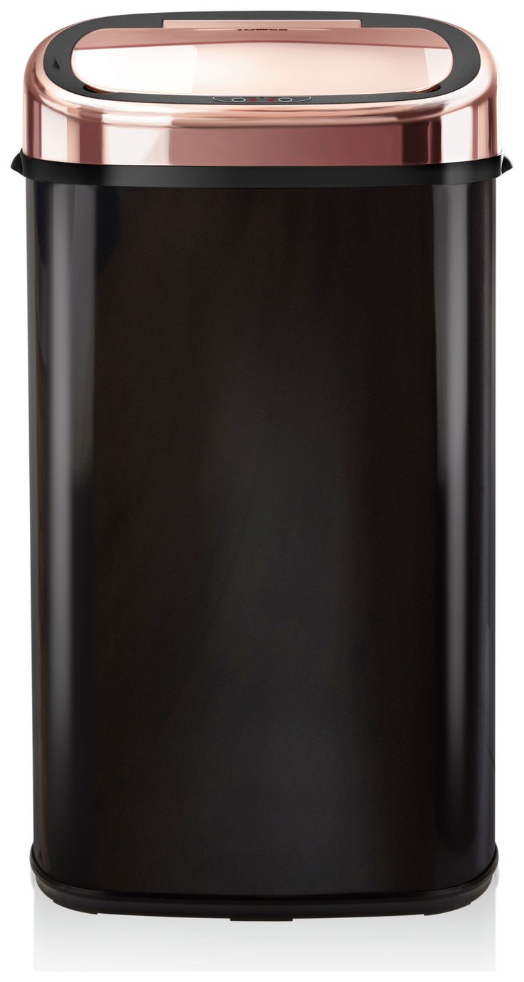 Tower 58L Sensor Bin Black and Rose Gold (8579870) Argos Price
