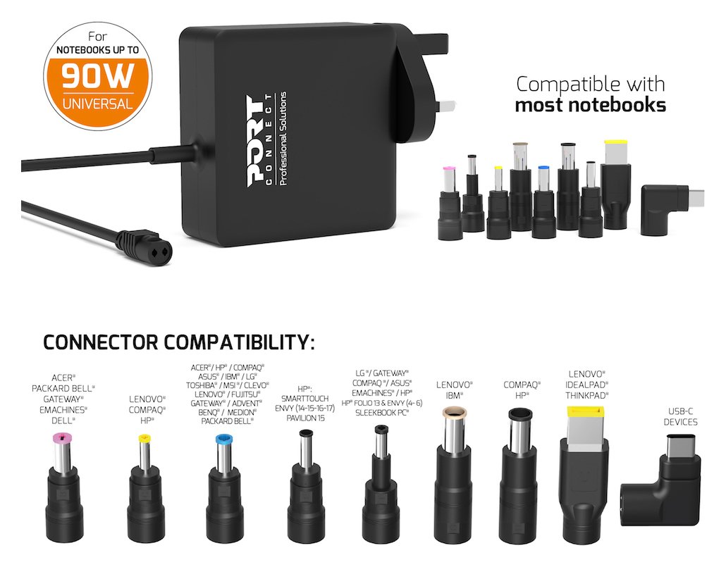 Port Connect Universal 90W Laptop Power Supply Reviews Updated March 2023