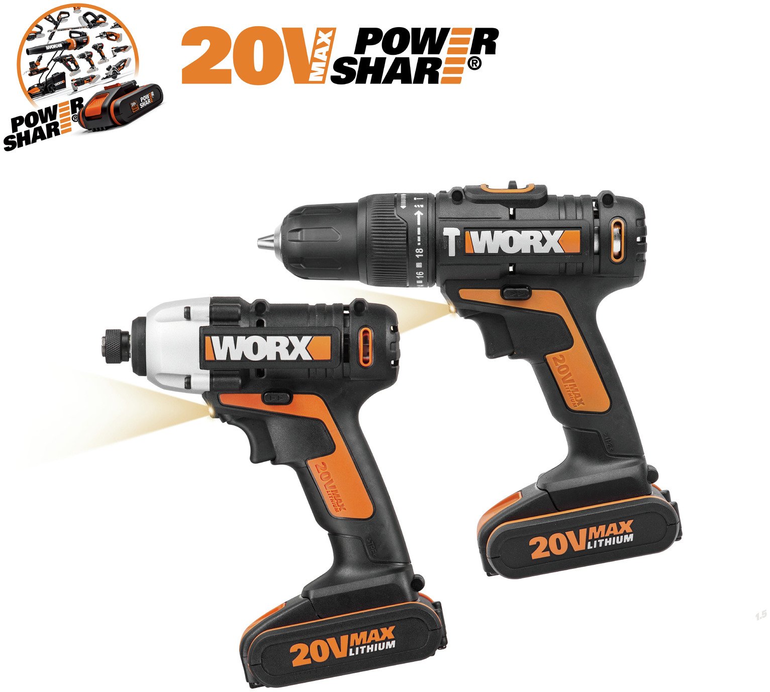 WORX 20V Hammer Drill and Impact Driver Cordless Combi Kit Reviews