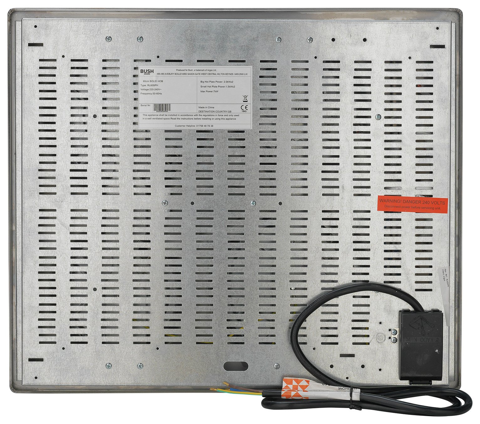 Bush RL60SPH Solid Plate Electric Hob Reviews