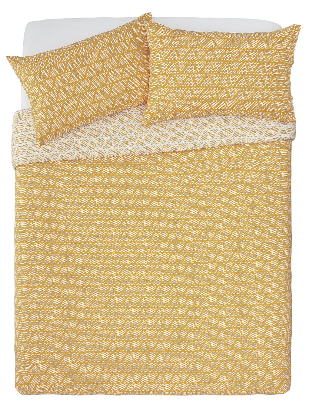 Argos Home Mustard Zig Zag and Dot Bedding Set Reviews