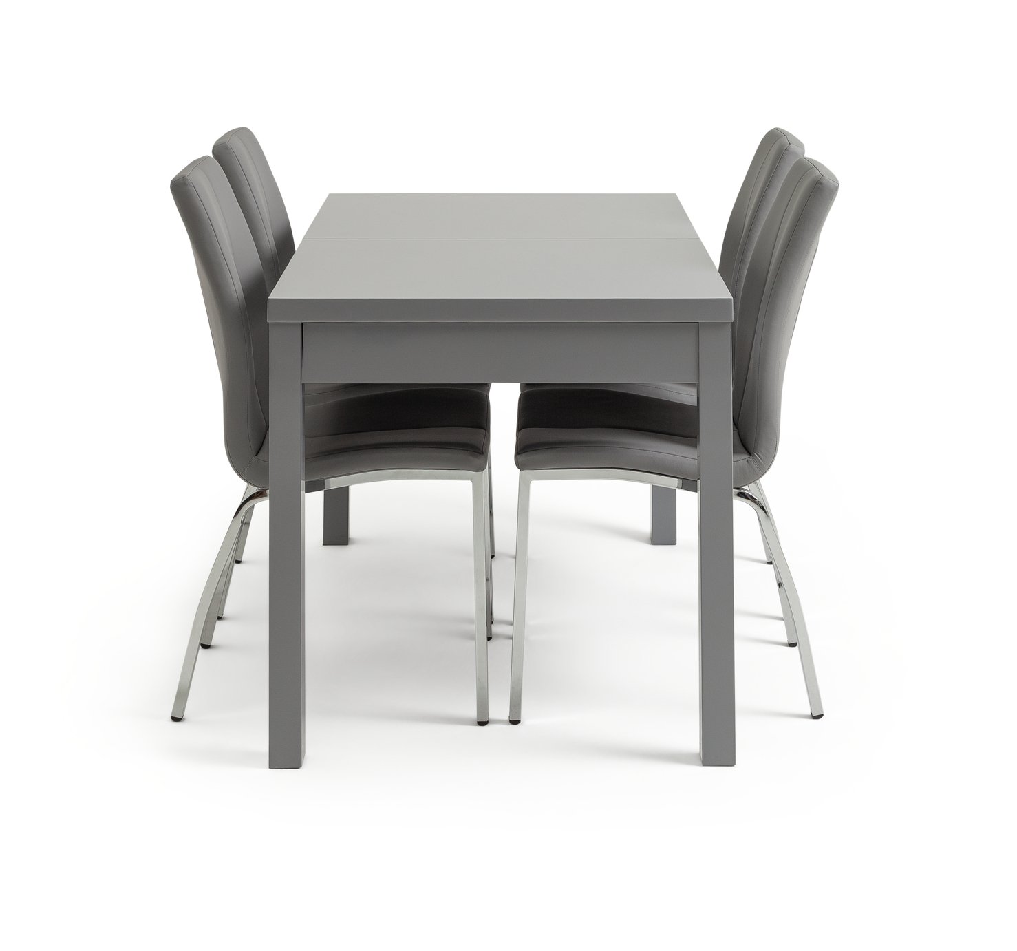 Argos Home Lyssa Extendable Grey Table & 4 Milo Chairs Grey Reviews