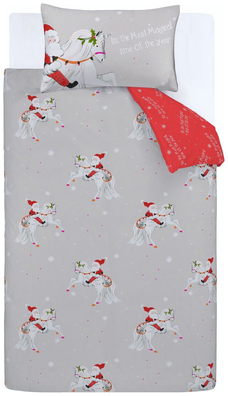 Catherine Lansfield Christmas Unicorn Bedding Set Single (8655299
