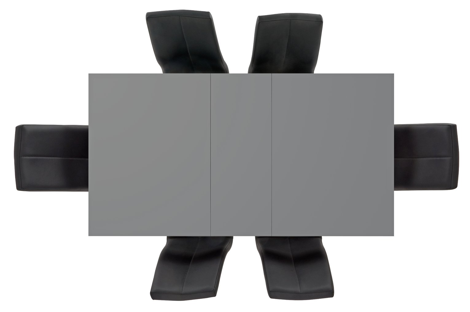 Argos Home Lyssa Extendable Grey Table & 6 Milo ChairsBlack Reviews