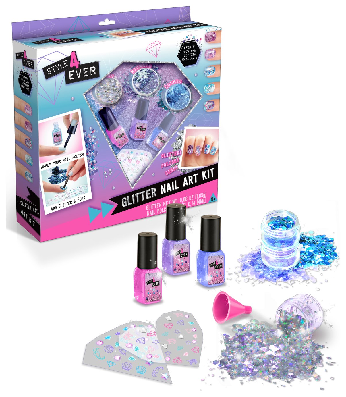 Style 4 Ever Glitter Nail Art (8725246) Argos Price Tracker