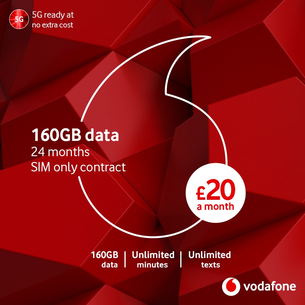 Vodafone 60GB data 12 Month 5G SIM Card Reviews Updated June 2024