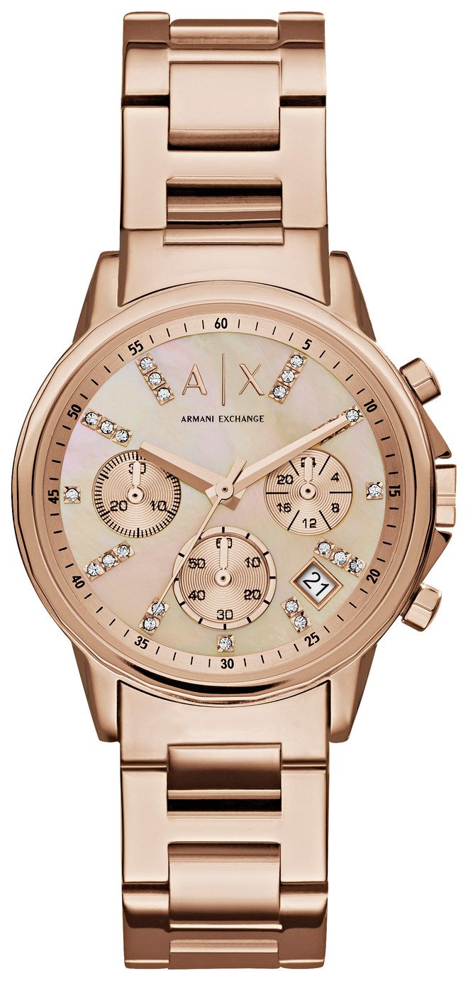 Armani Exchange Rose Gold Coloured Dial Ladies Watch Reviews Updated