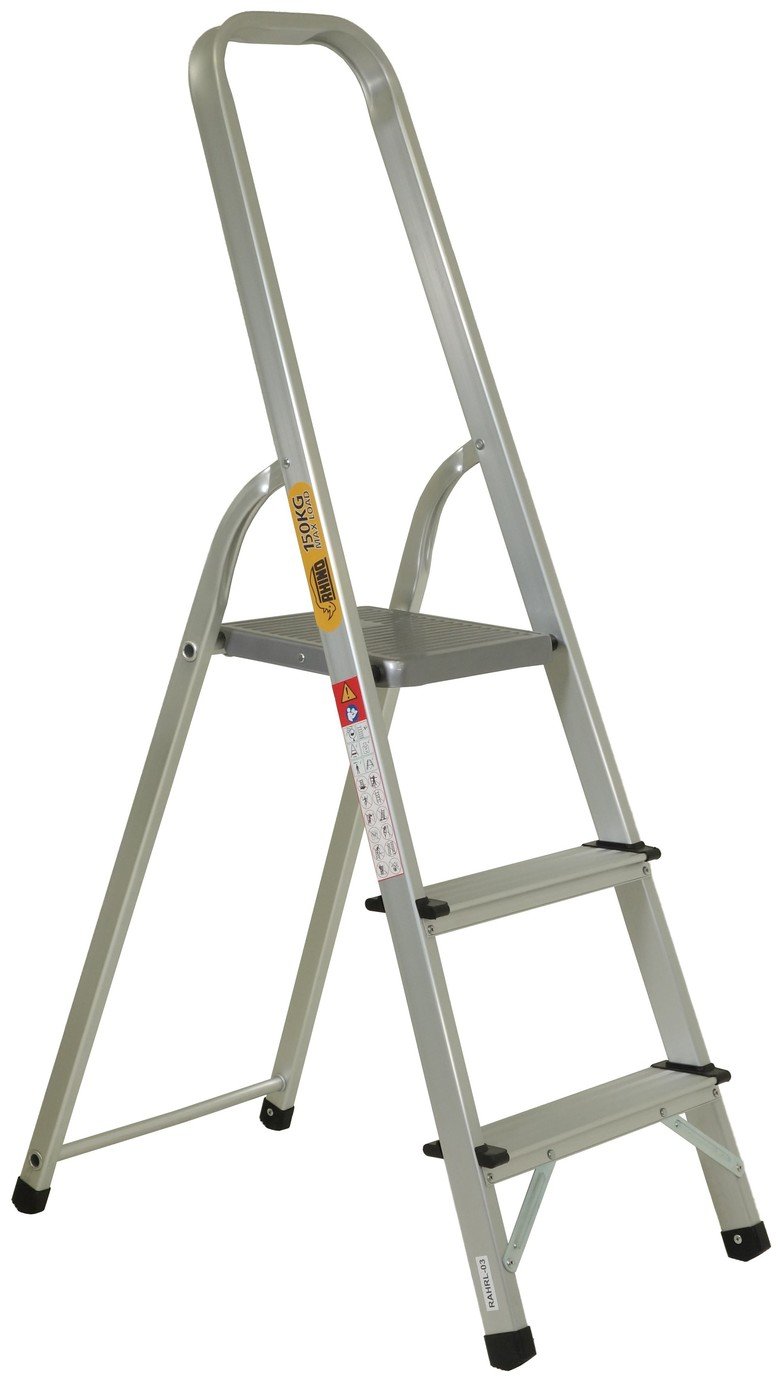 Rhino 3 Tread High Handrail Step Ladder (8799090) Argos Price Tracker