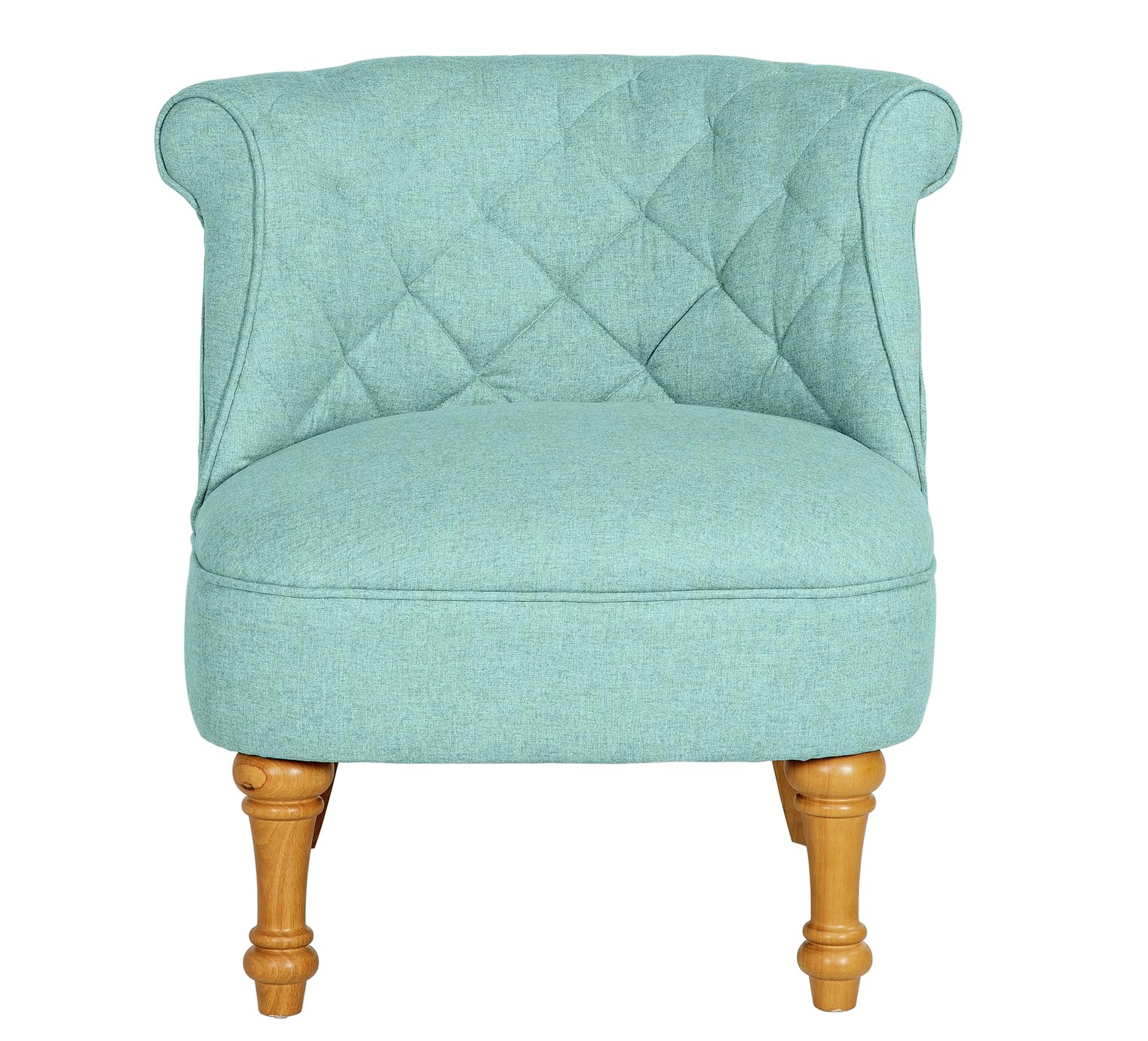 Argos Home Mika Quilted Fabric Accent Chair Light Blue (8799117