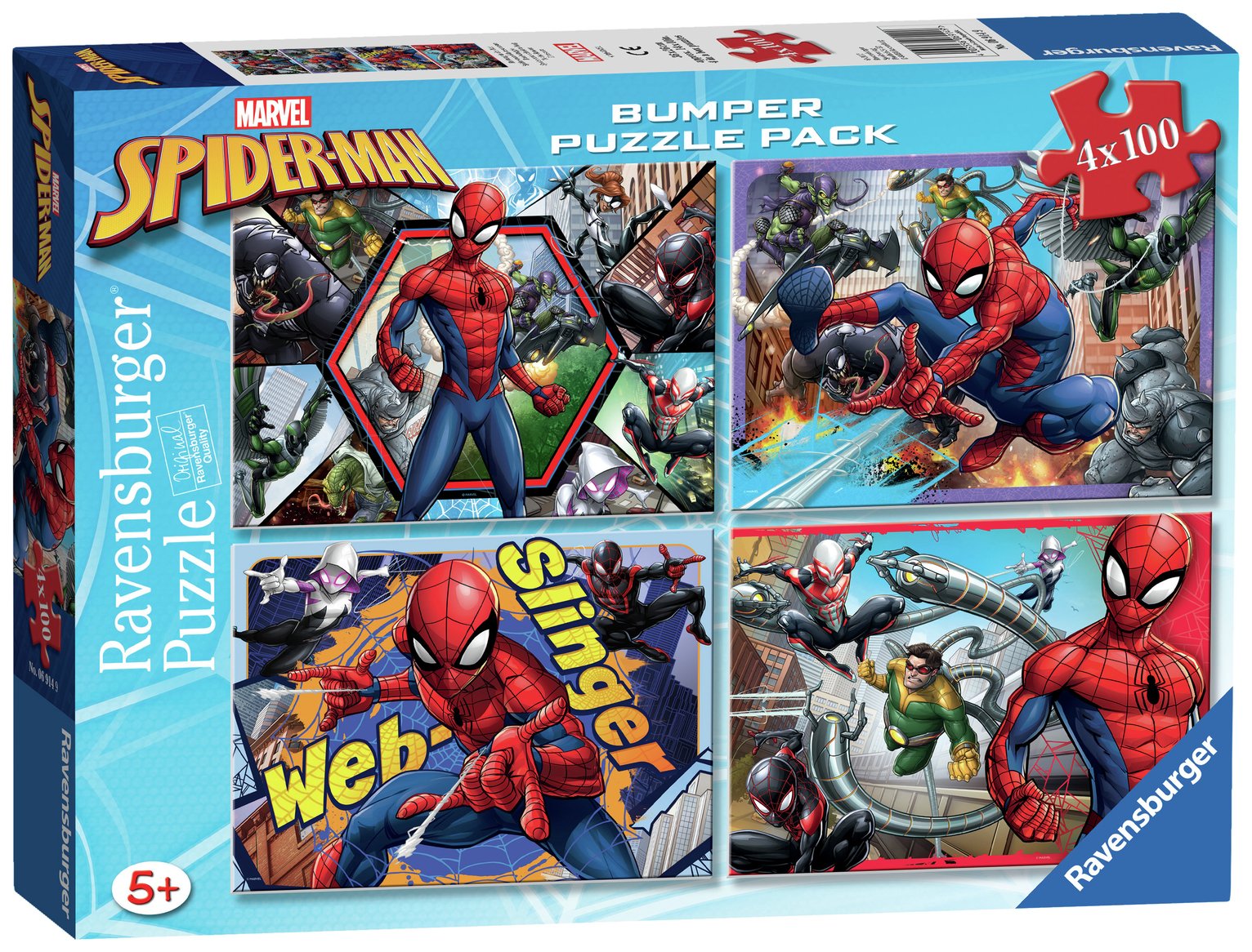Marvel SpiderMan 4 x 100pc Puzzles (8803041) Argos Price Tracker