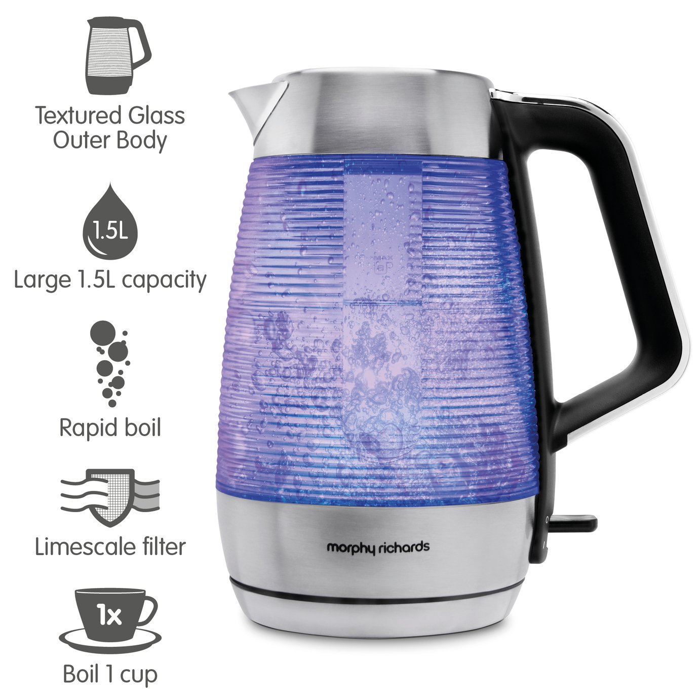 Morphy Richards 108010 Vetro Illuminated Kettle Reviews Updated July 2023