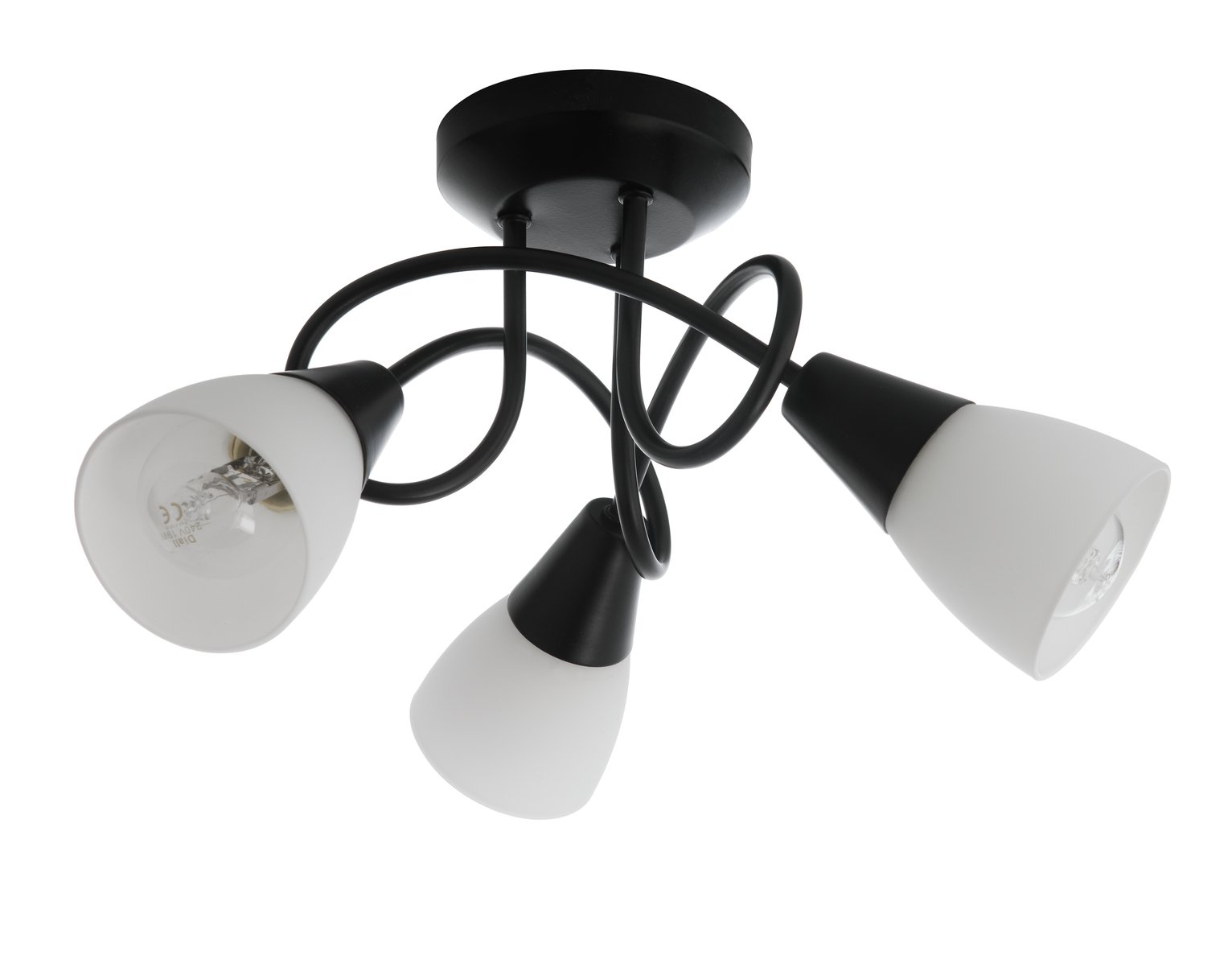 Argos Home Curico Black Opal Glass 3 Light Ceiling Light Reviews