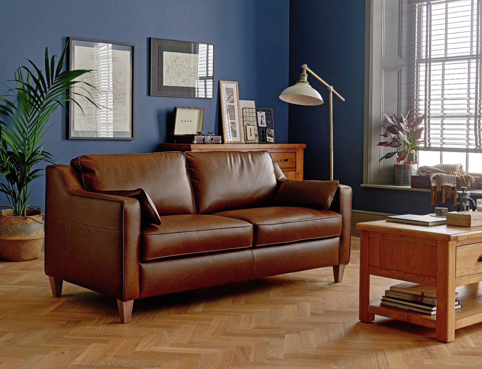 Argos Home Drury Lane 3 Seater Leather Sofa Reviews