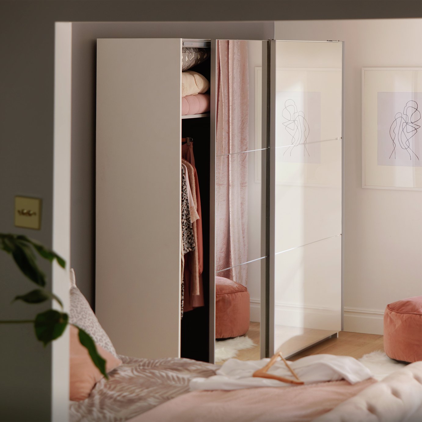 Argos Home Holsted Mirrored XL Sliding Wardrobe Reviews Updated July 2023