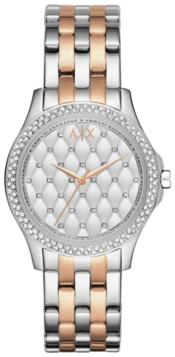 Armani Exchange Ladies Silver and Rose Gold Bracelet Watch Reviews