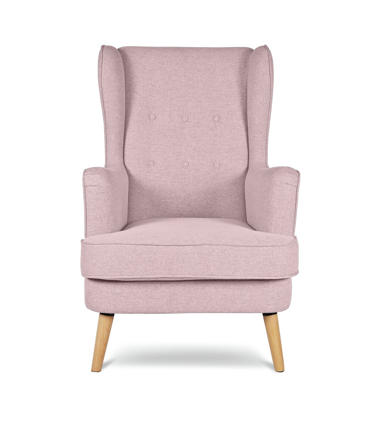 Habitat Callie Fabric Wingback Chair Blush Pink (8839895) Argos