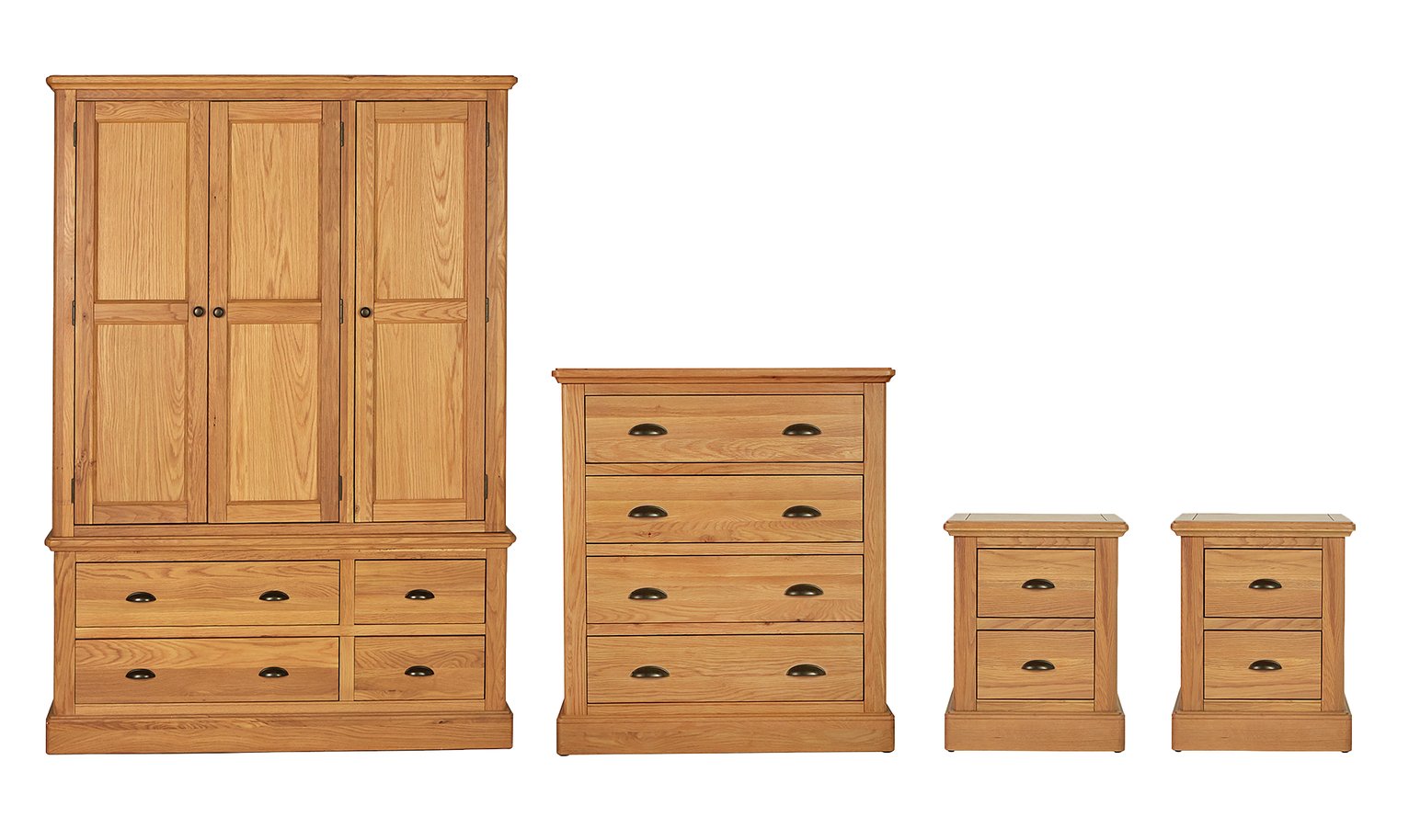 Argos Home Oakham Oak 3 Door 4 Drawer Wardrobe Package Reviews