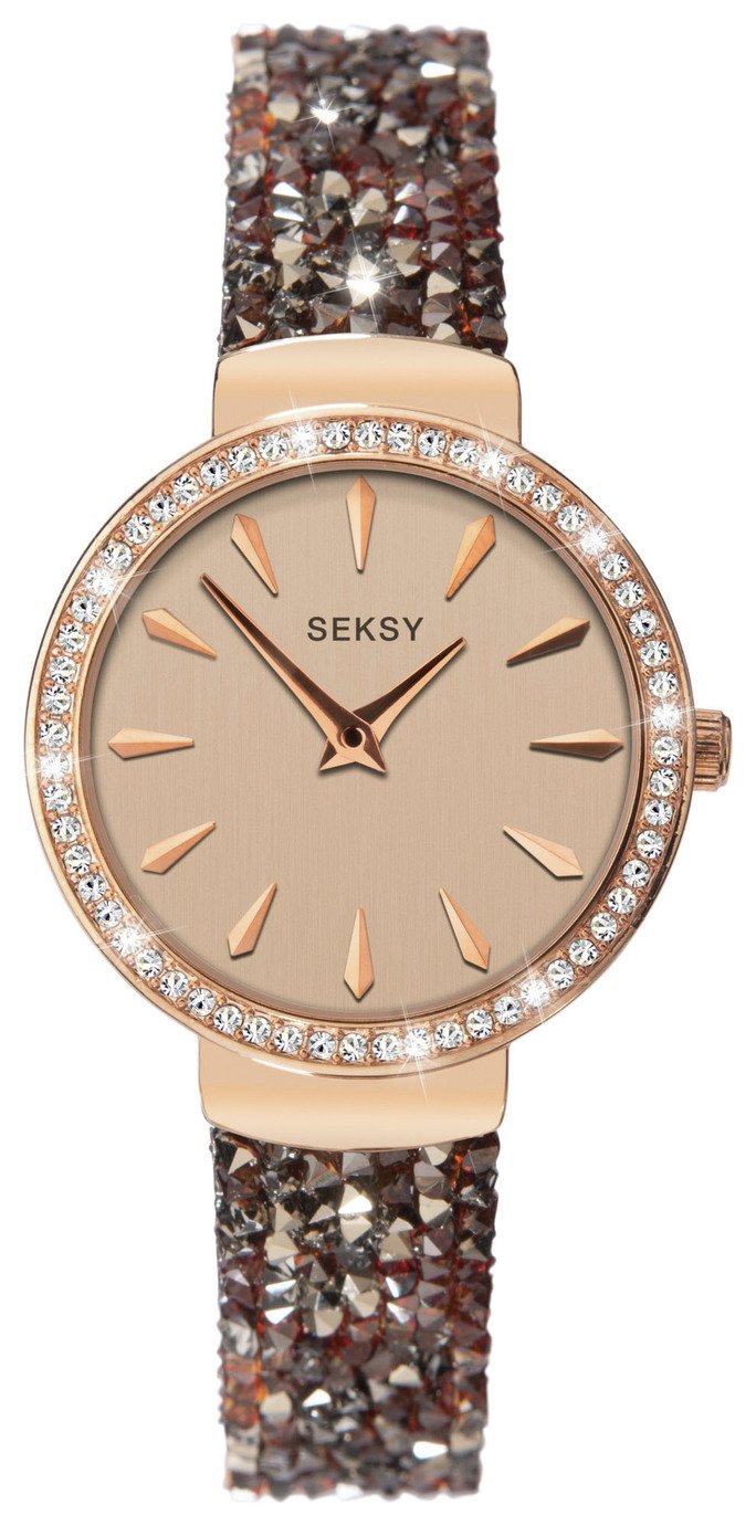 Seksy by Sekonda Rose Dial Ladies Brown Strap Watch Reviews