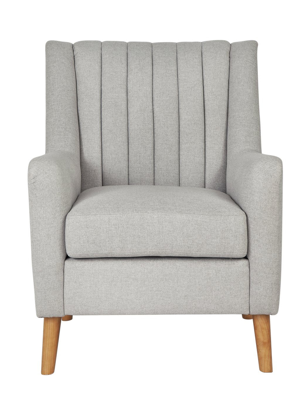 Argos Home Heidi Mid Century Fabric Armchair Light Grey (8889539