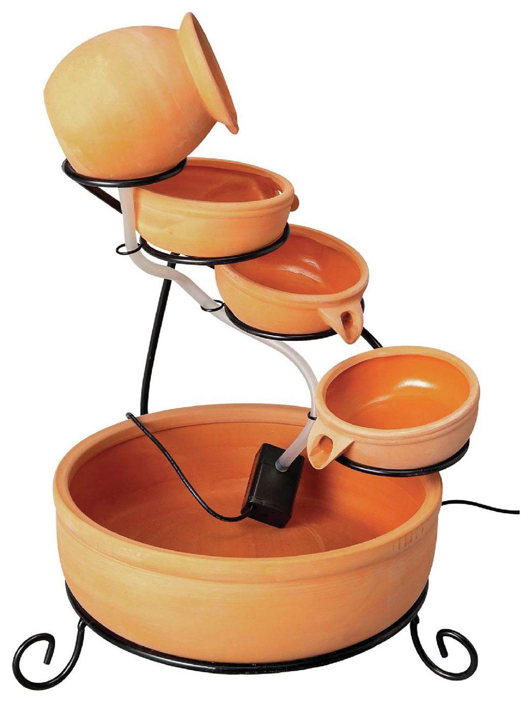 Argos Home Solarpowered Terracotta Water Fountain (8894854) Argos