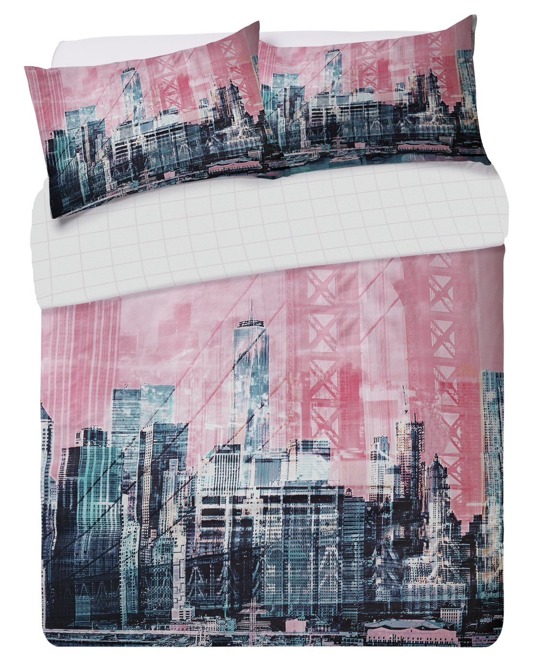 Argos Home Pink New York Skyline Bedding Set Reviews