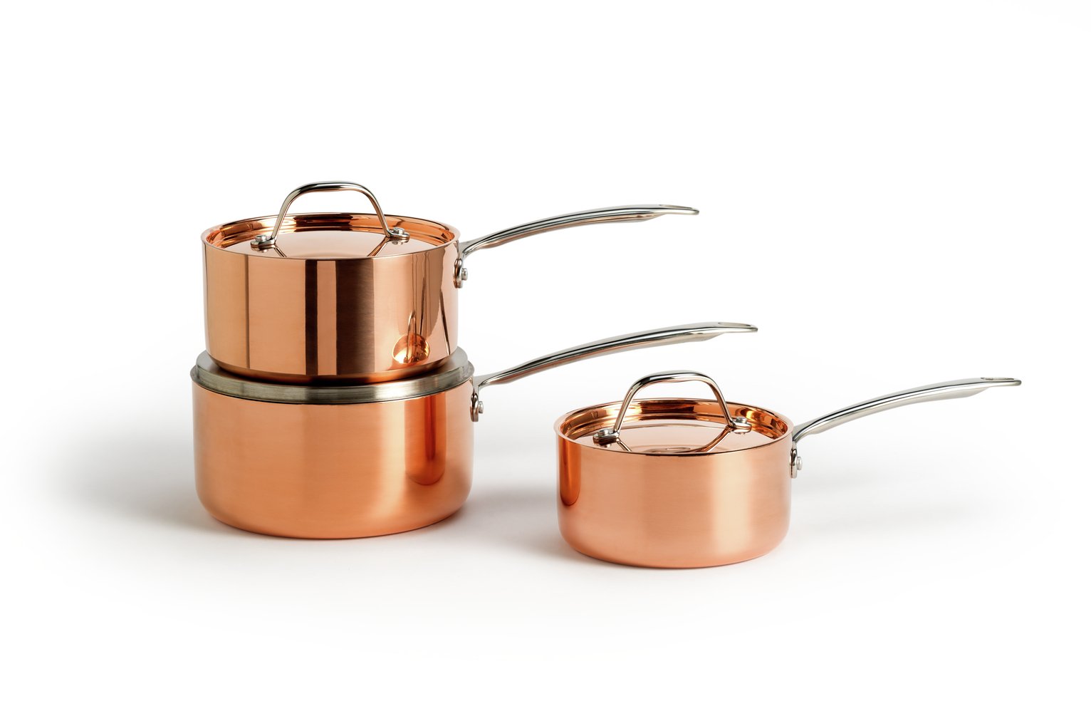 Argos Home 3 Piece Copper Triply Pan Set Reviews