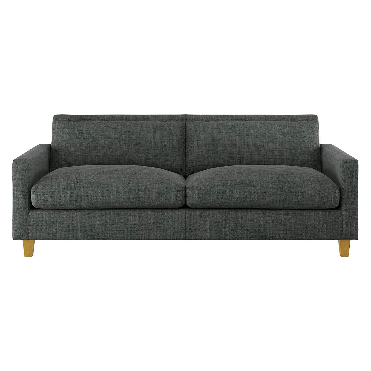 Habitat Chester Fabric 3 Seater Sofa Light Feet Charcoal (8997696