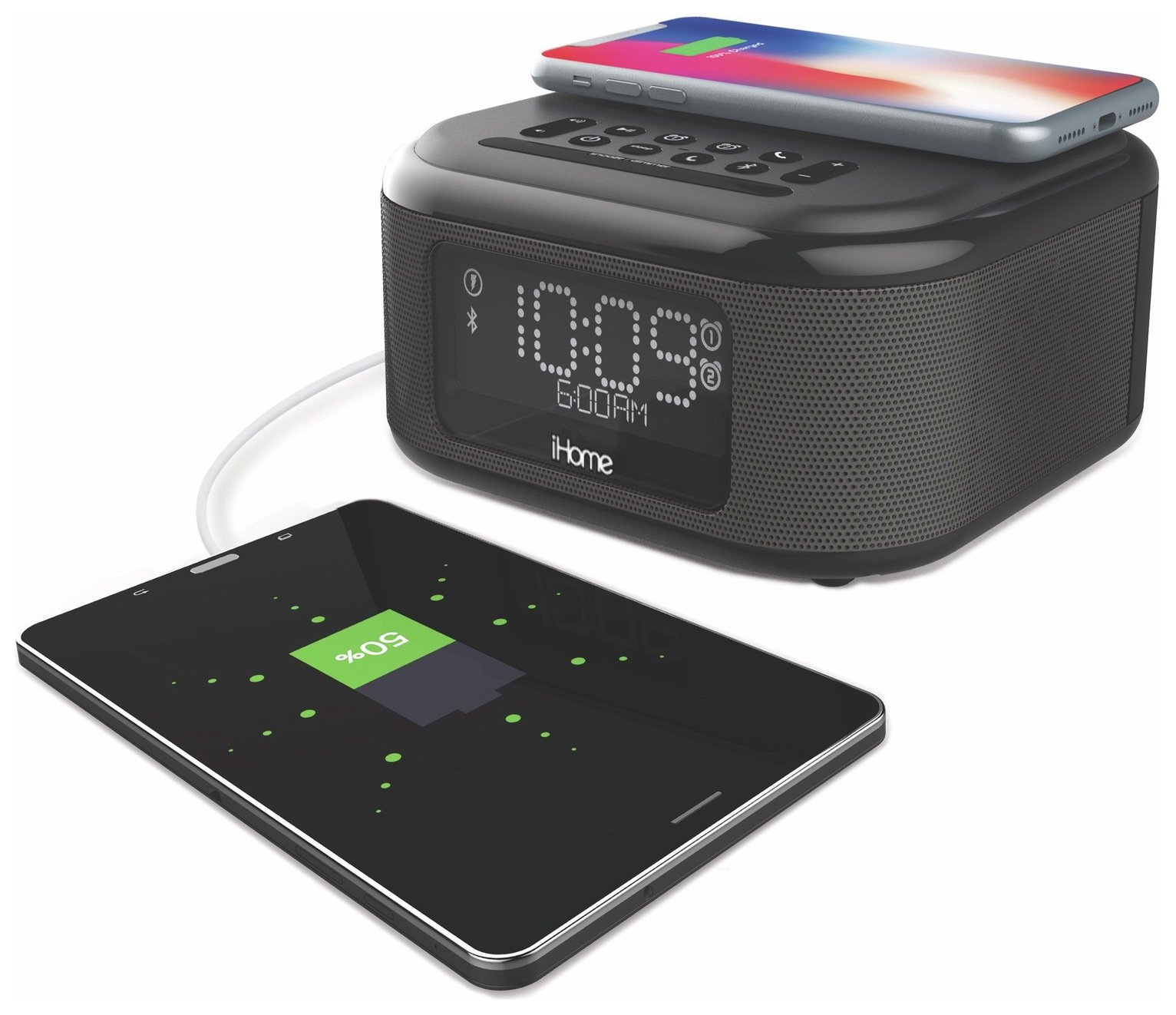 iHome Wireless Charging Bluetooth Alarm Clock Reviews