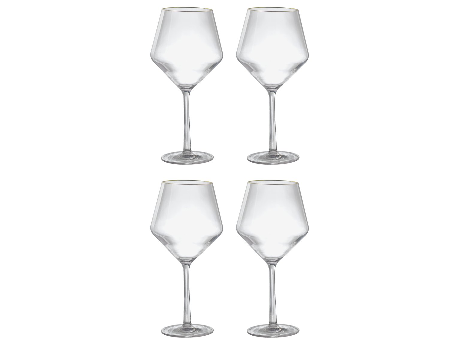 Argos Home Rainforest 4 Pack Gold Rim Plastic Wine Glasses Reviews