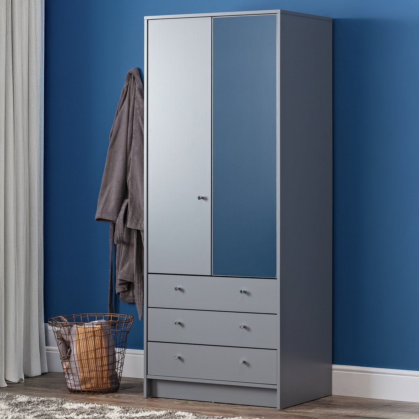 Argos Home Malibu 2 Door 3 Drawer Mirror Wardrobe Reviews Updated