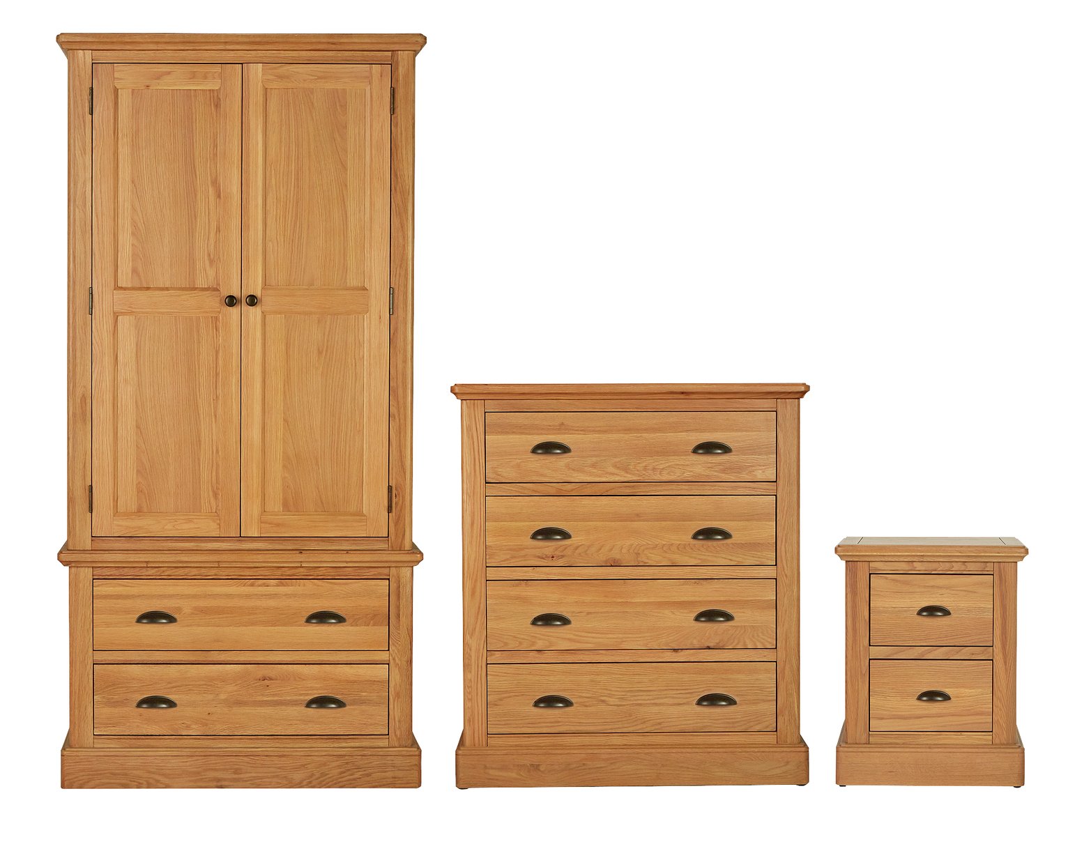 Argos Home Oakham Oak 2 Door 2 Drawer Wardrobe Package Reviews