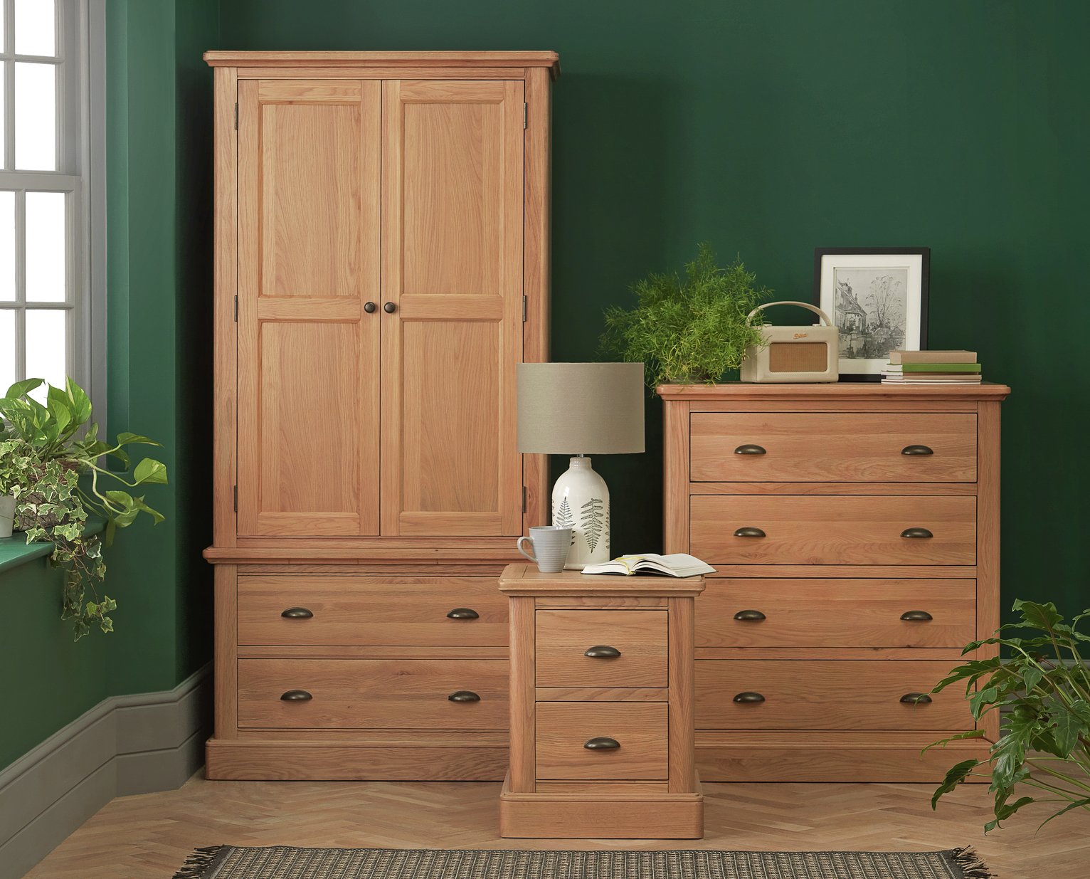 Argos Home Oakham Oak 2 Door 2 Drawer Wardrobe Package Reviews