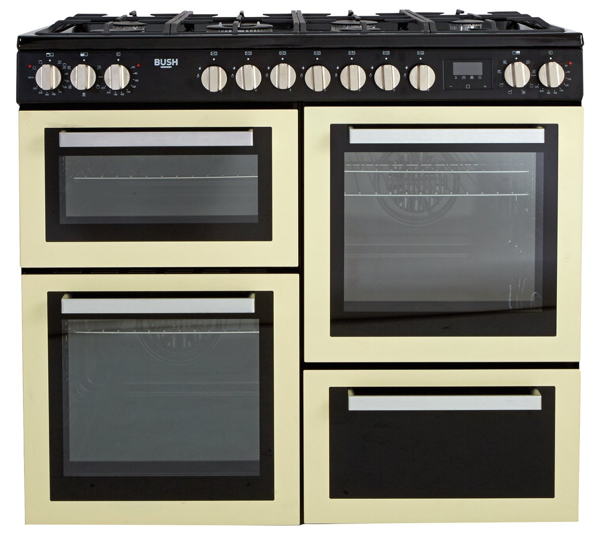 Bush BRC100DHPSS Dual Fuel Range Cooker Cream (9199486) Argos Price