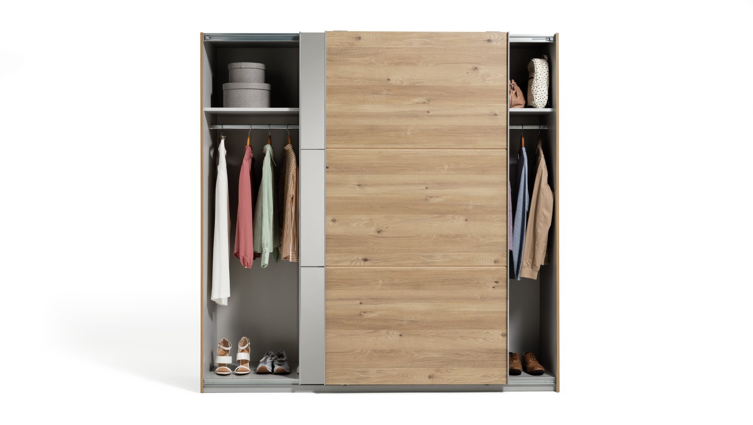 Argos Home Holsted Extra Large Oak Effect & Mirror Wardrobe Reviews