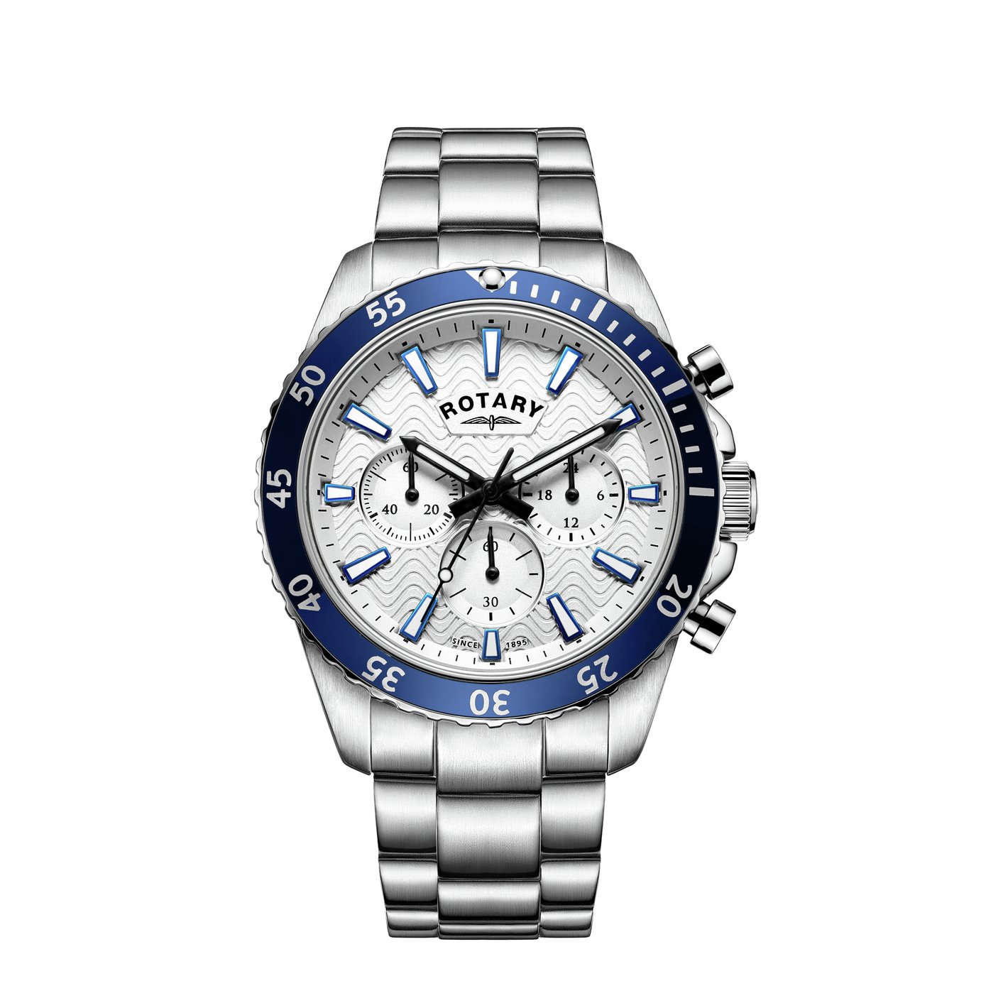Rotary Men's Stainless Steel Bracelet Watch (9207543) Argos Price