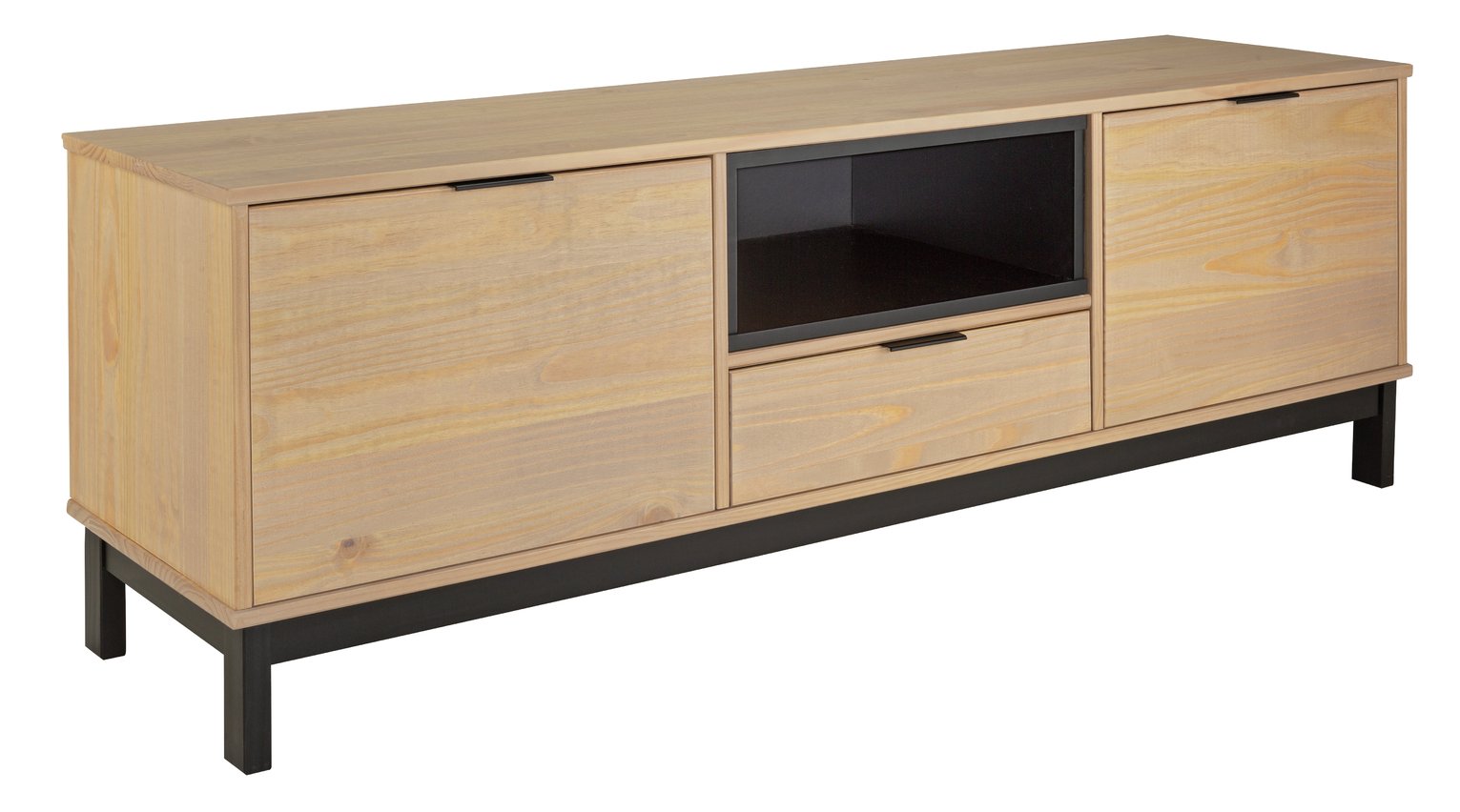 Argos Home Industrial Pine 2 Door 1 Drawer TV Unit Natural (9269718
